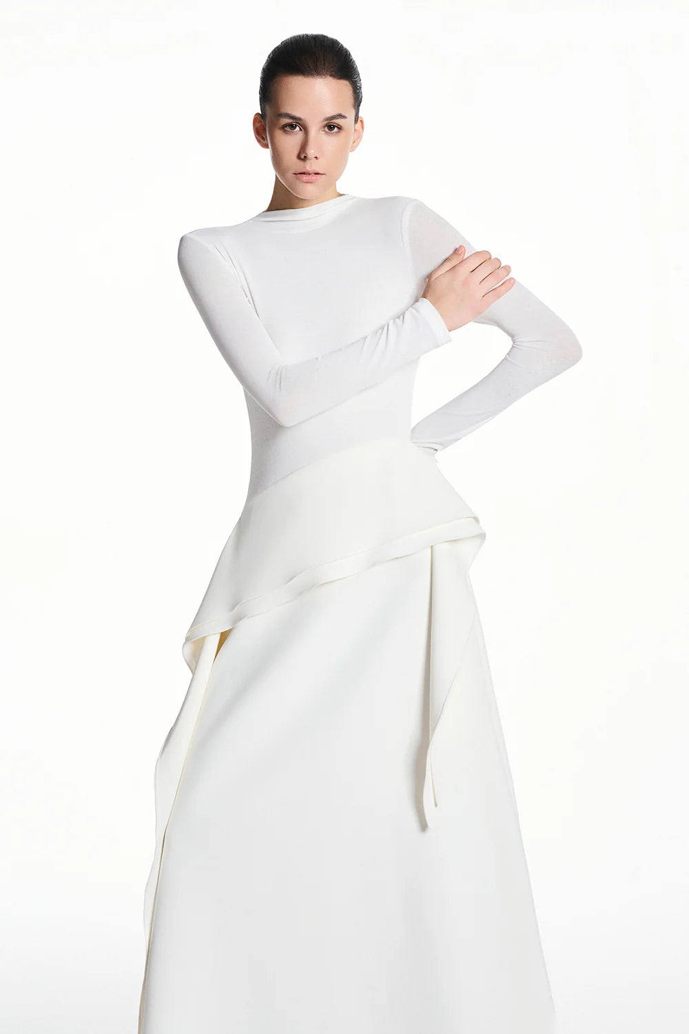 Selin High Neck Draped Maxi Dress