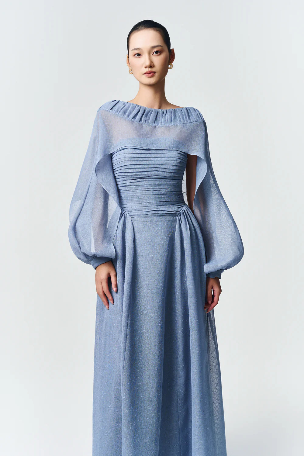 Willow Straight Across Draped Maxi Dress