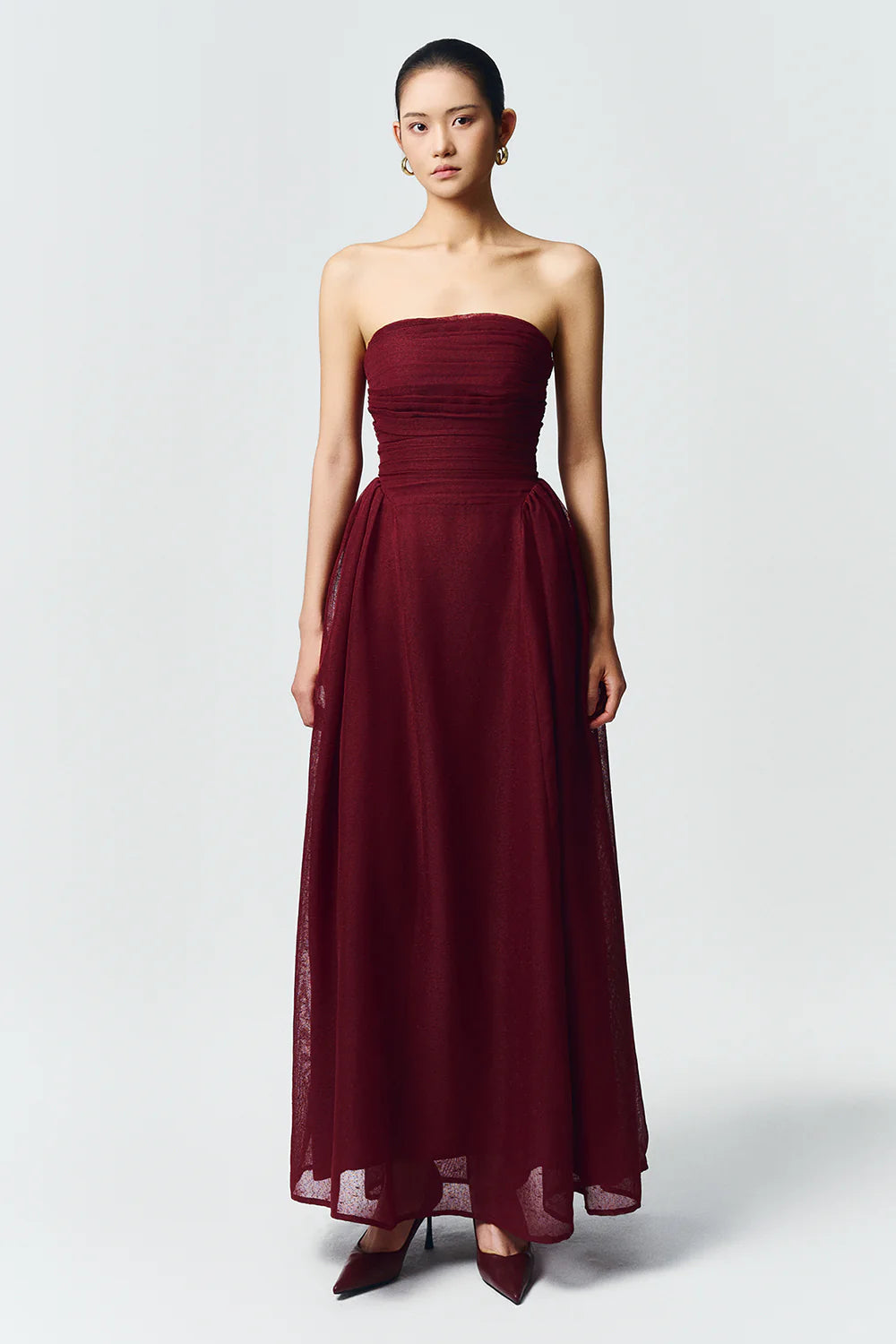 Willow Straight Across Draped Maxi Dress