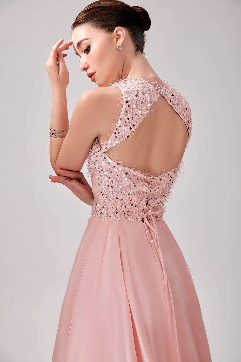 Kate A-line Sequin Maxi Dress