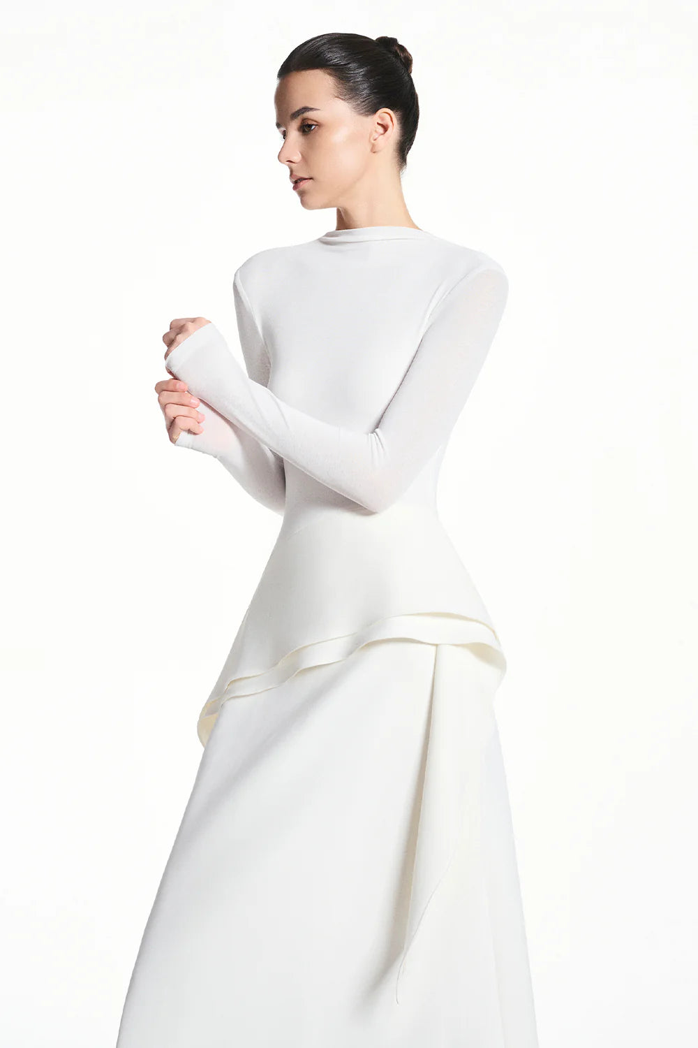 Selin High Neck Draped Maxi Dress