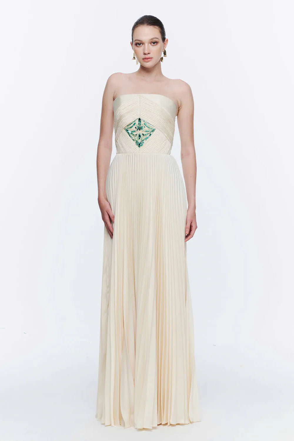 Celeste Straight Across Bead Maxi Dress