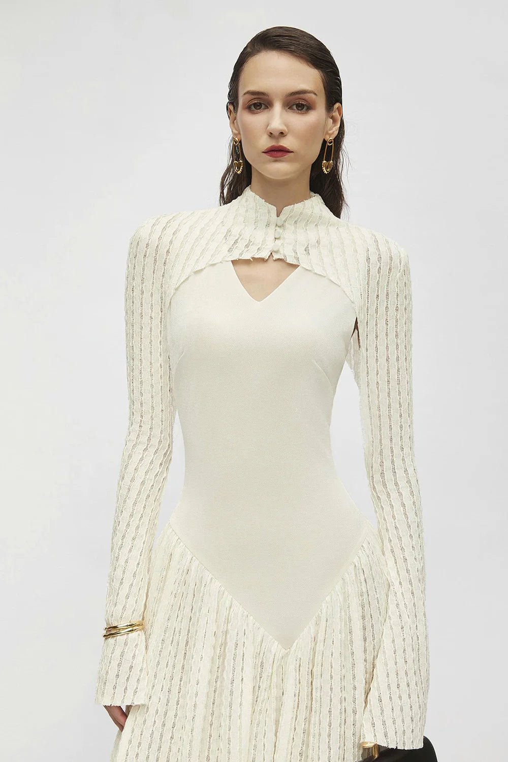 Prudence Keyhole Neck Knitted Maxi Dress