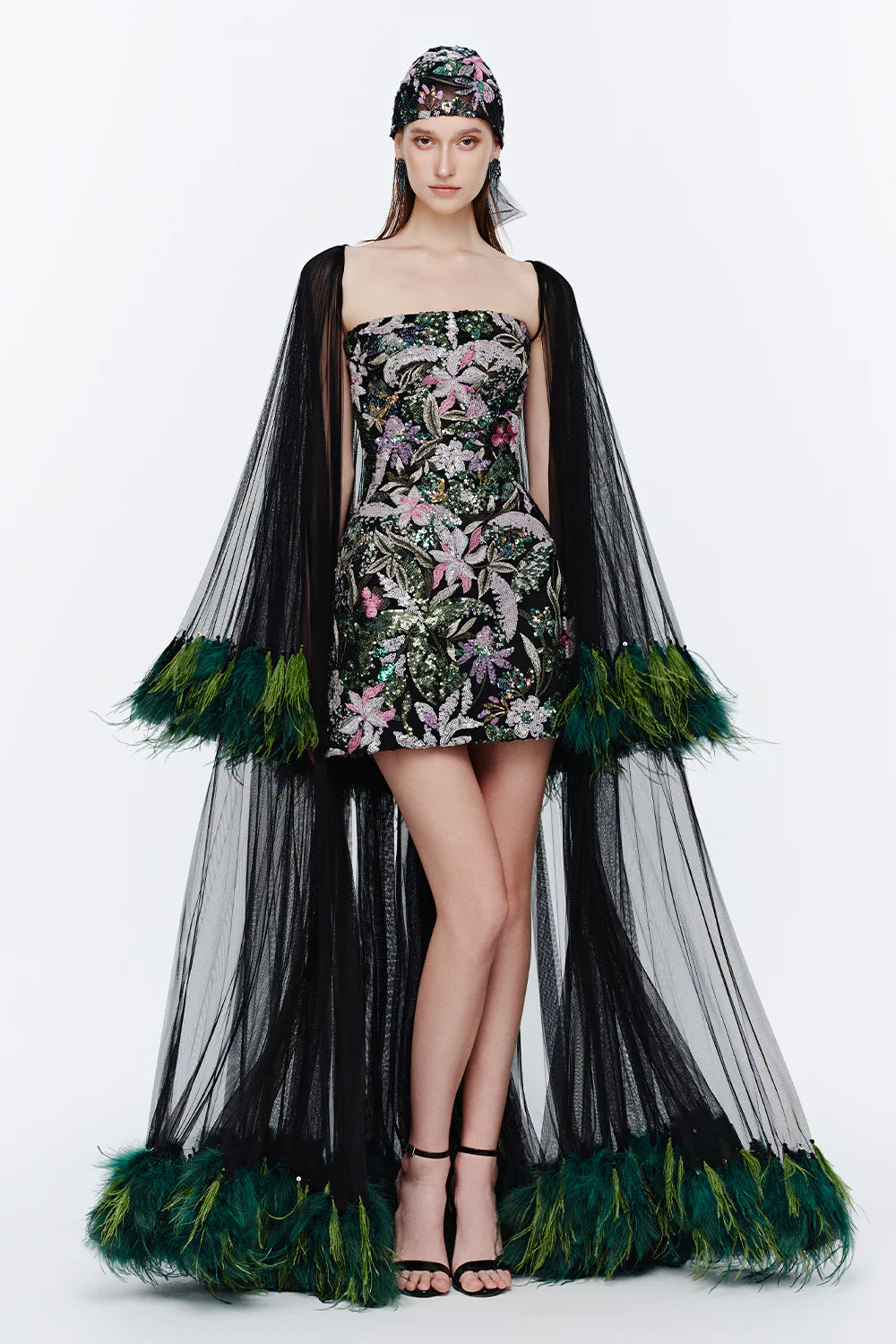 Aura Straight Across Sequin Mini Dress