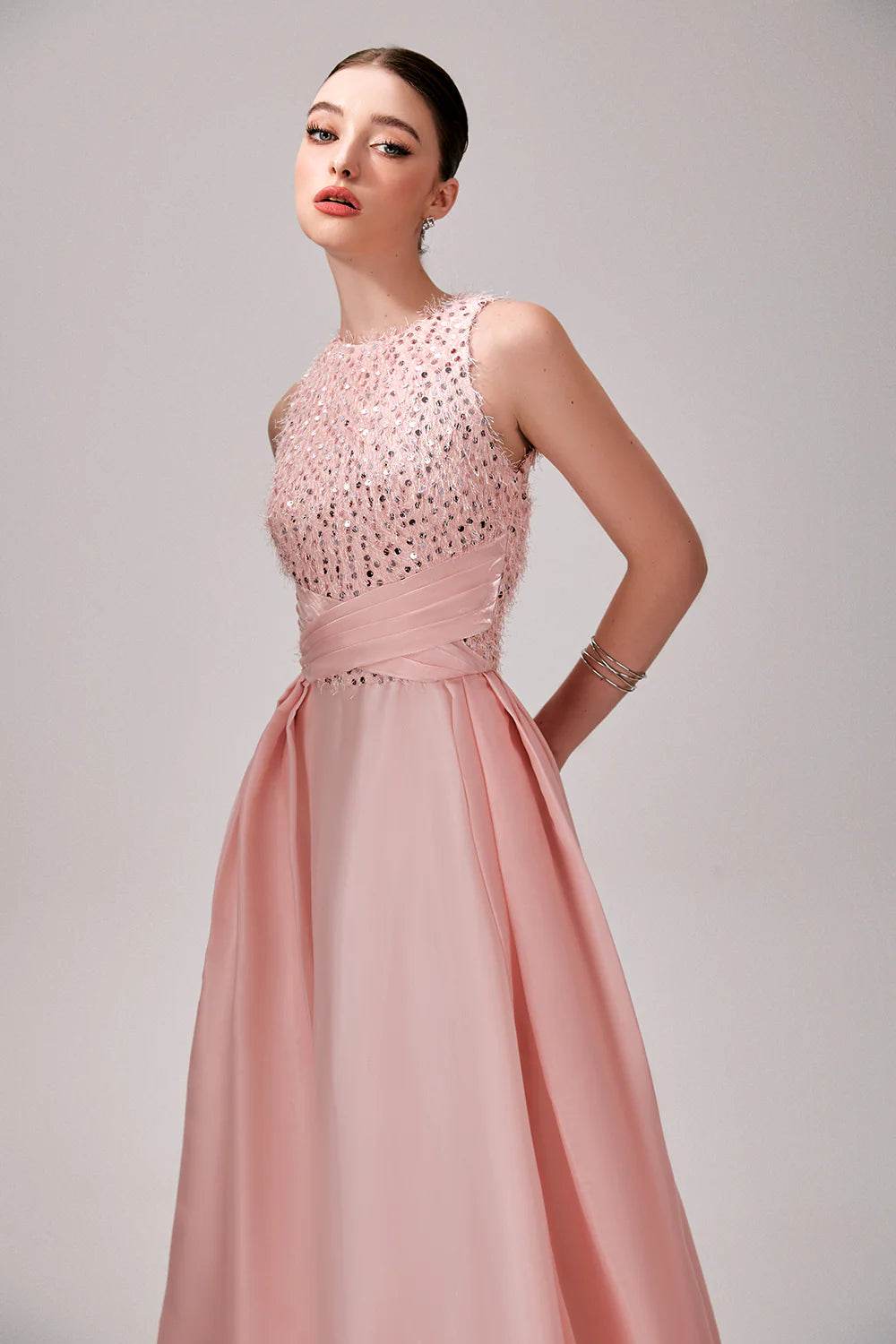 Kate A-line Sequin Maxi Dress