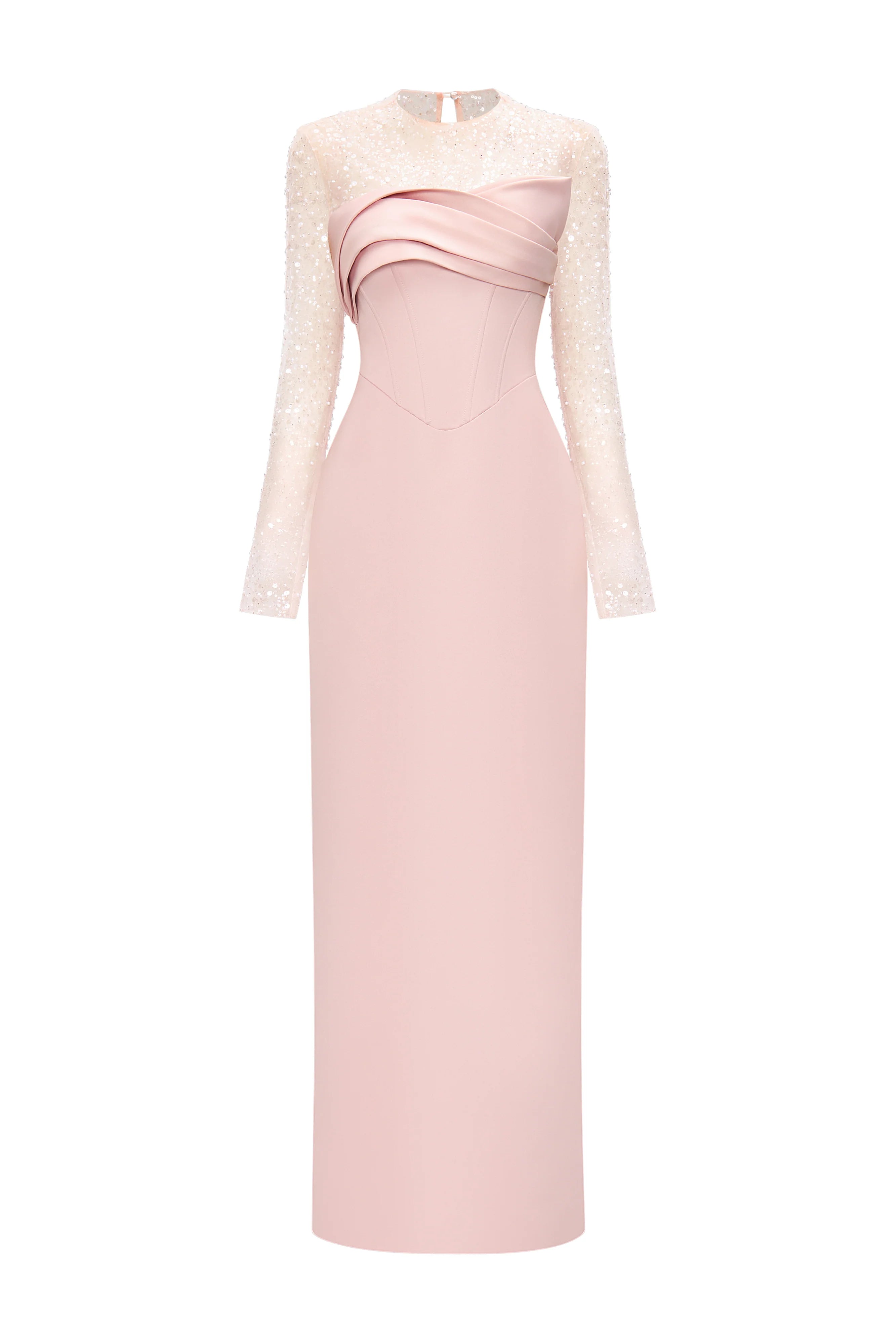 Luretta Sheath Draped Maxi Dress