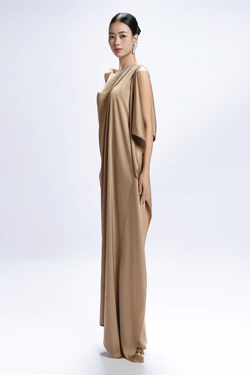 Althea One Shoulder Draped Maxi Dress
