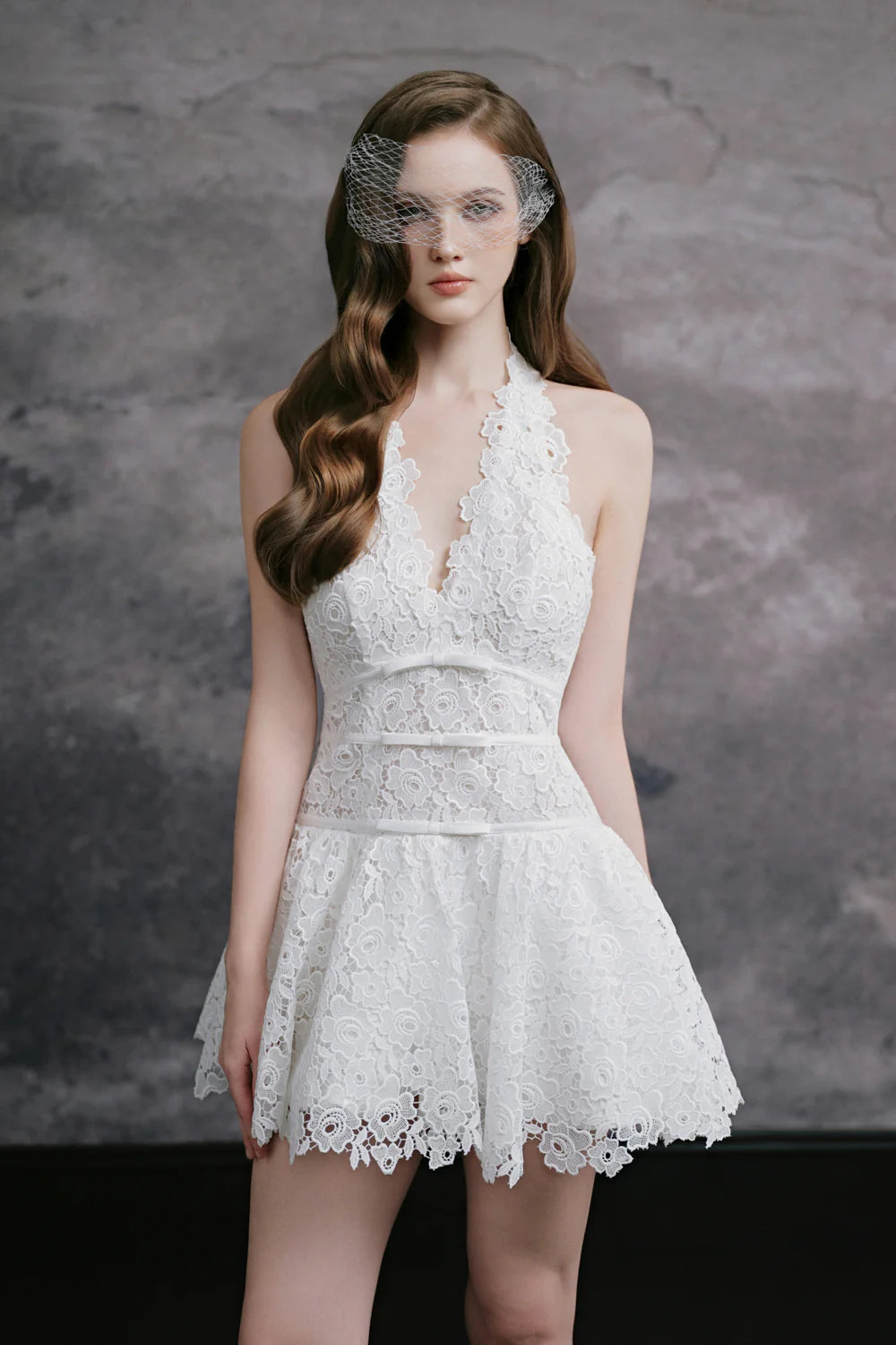 Jumi V-Neck Ribbon Mini Dress