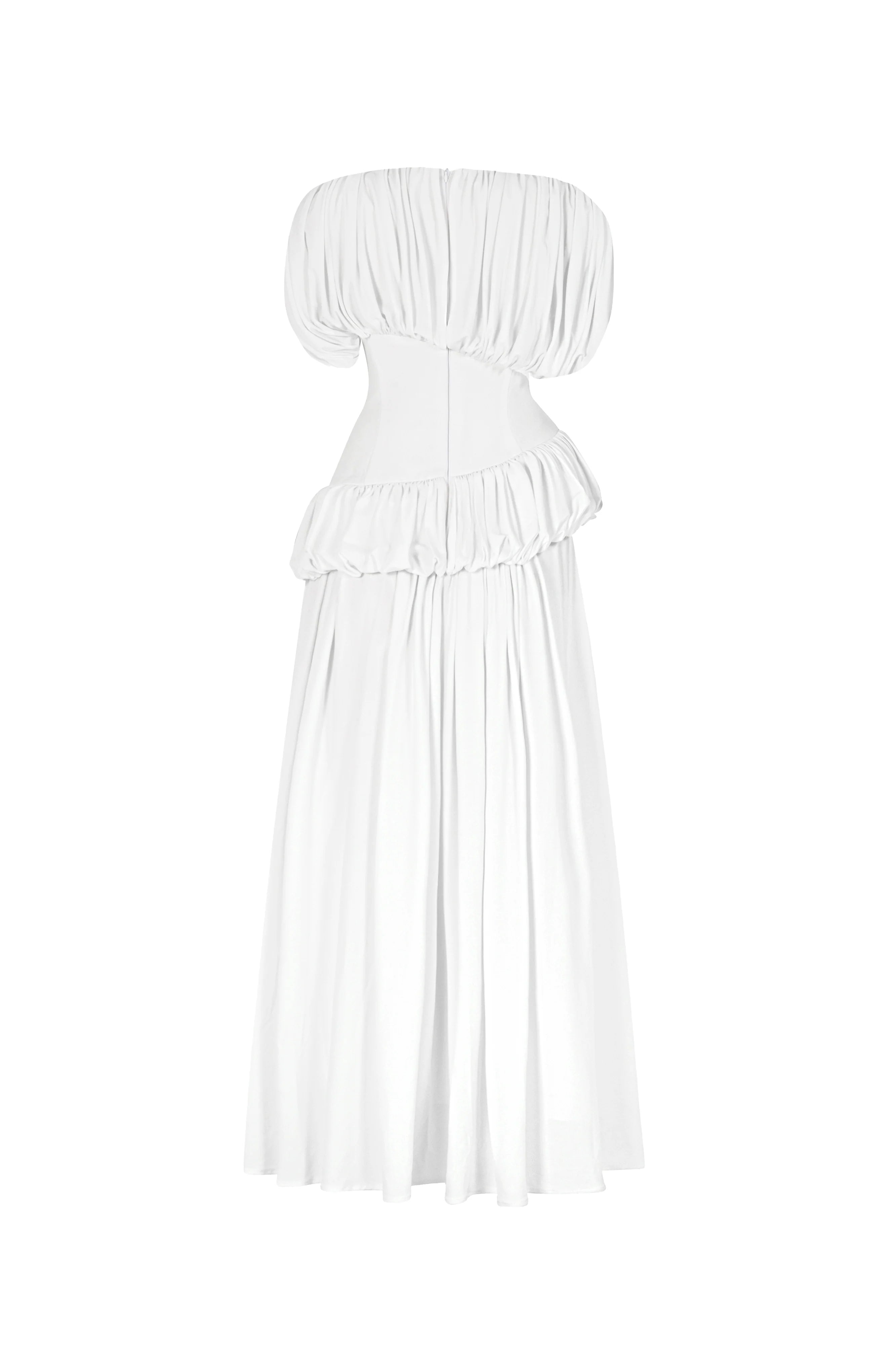 Voayage A-line Gathering Midi Dress