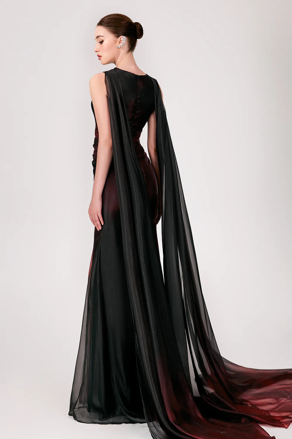 Elina Sheath Draped Maxi Dress