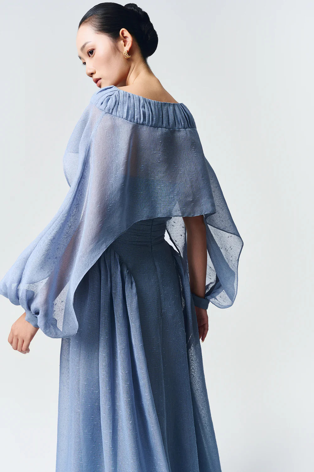 Willow Straight Across Draped Maxi Dress
