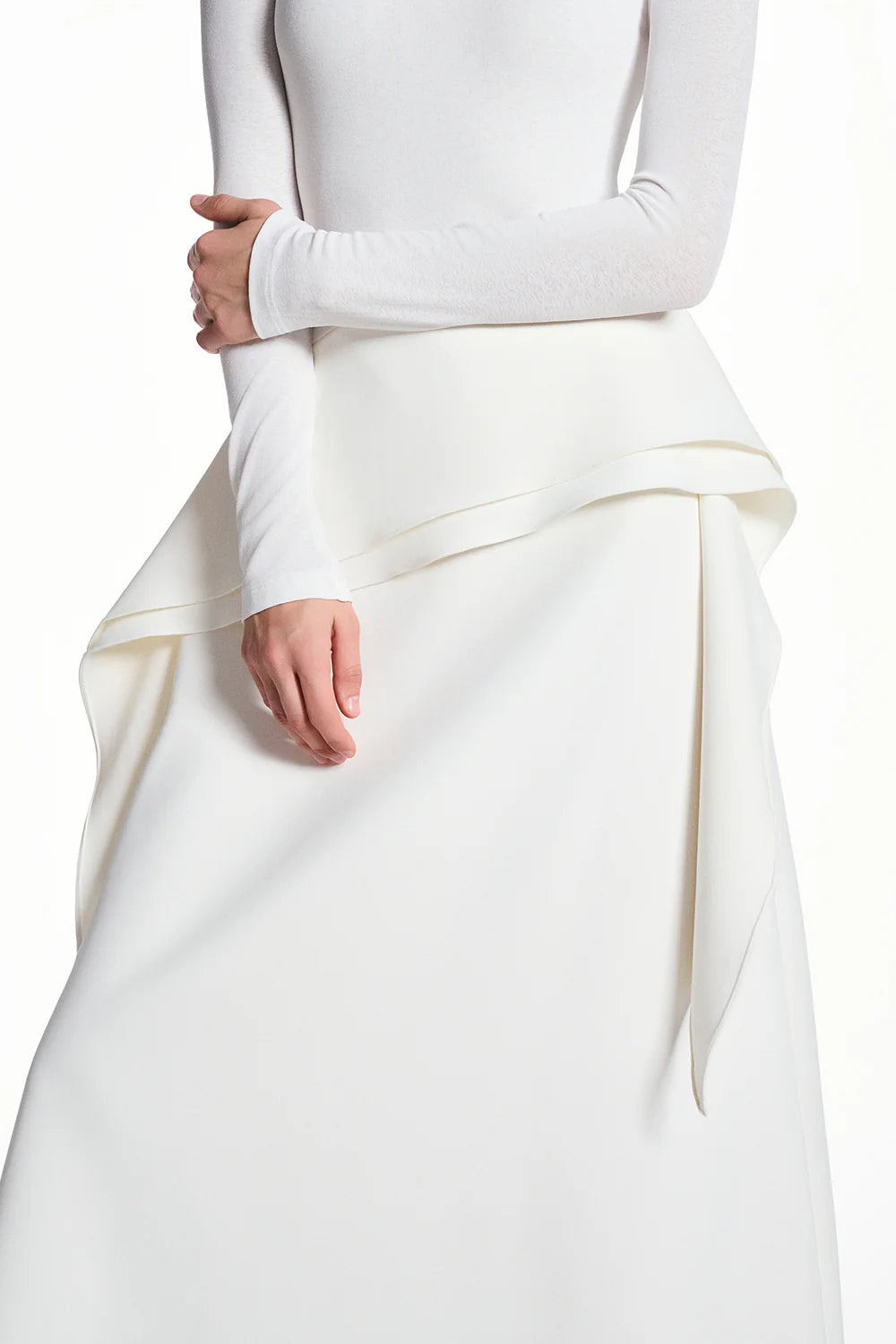 Selin High Neck Draped Maxi Dress