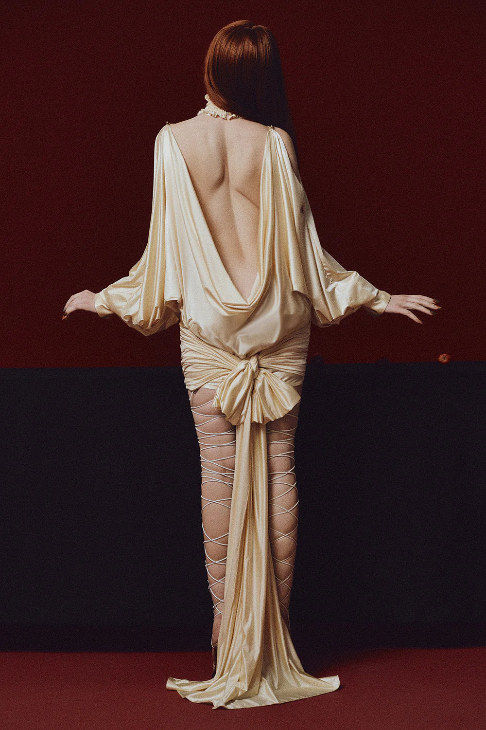 Portia Blouson Ruffle Mini Dress