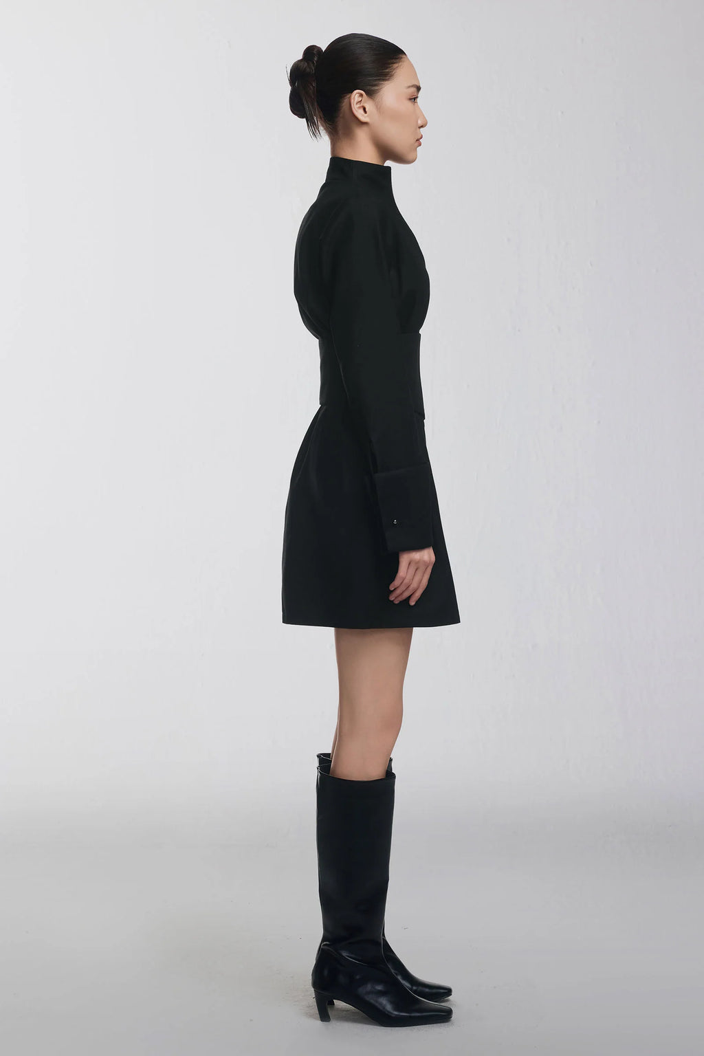 Alune Cuff Sleeve Polycotton Mini Dress
