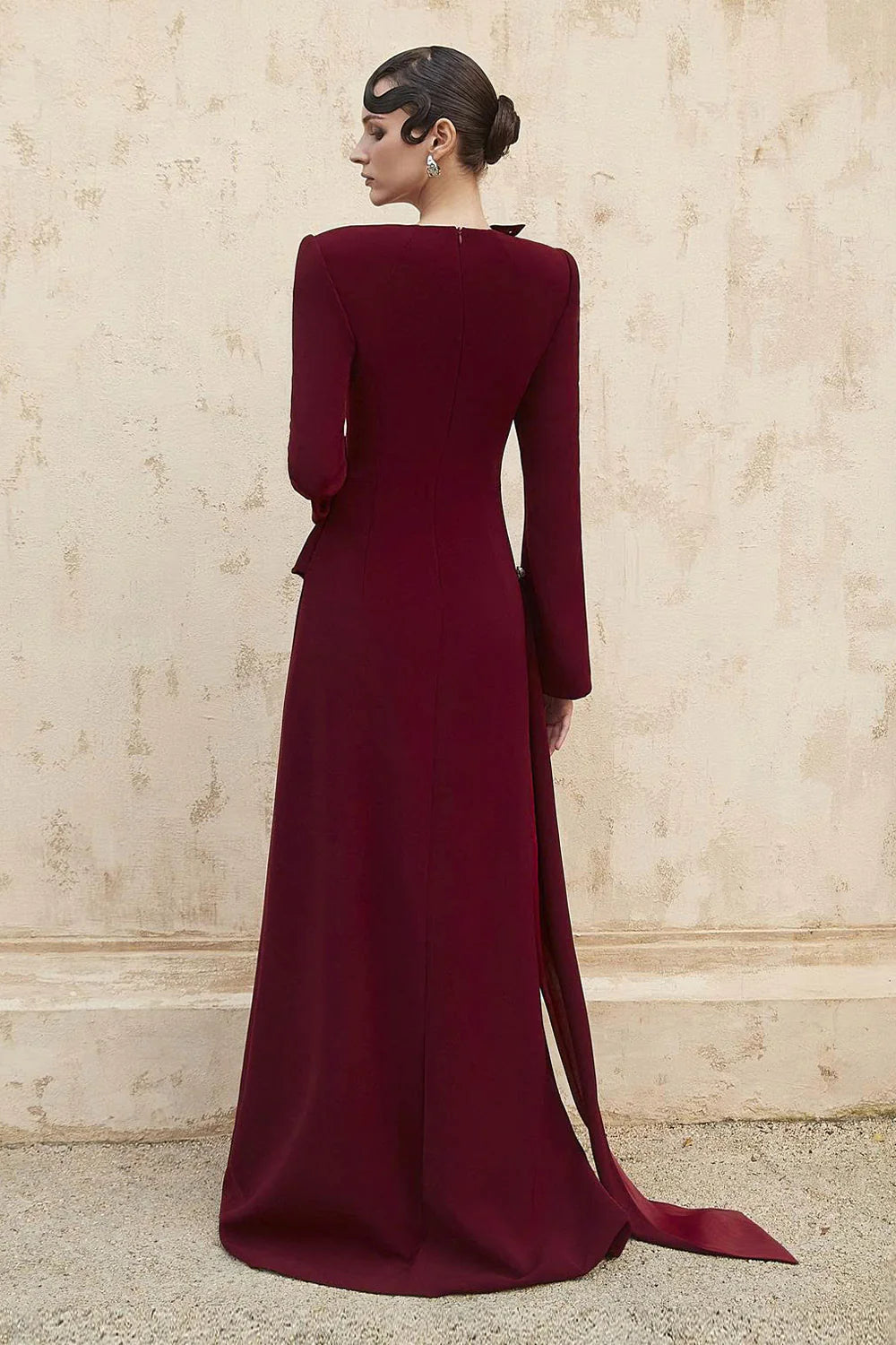 Elenor II Sheath Draped Maxi Dress