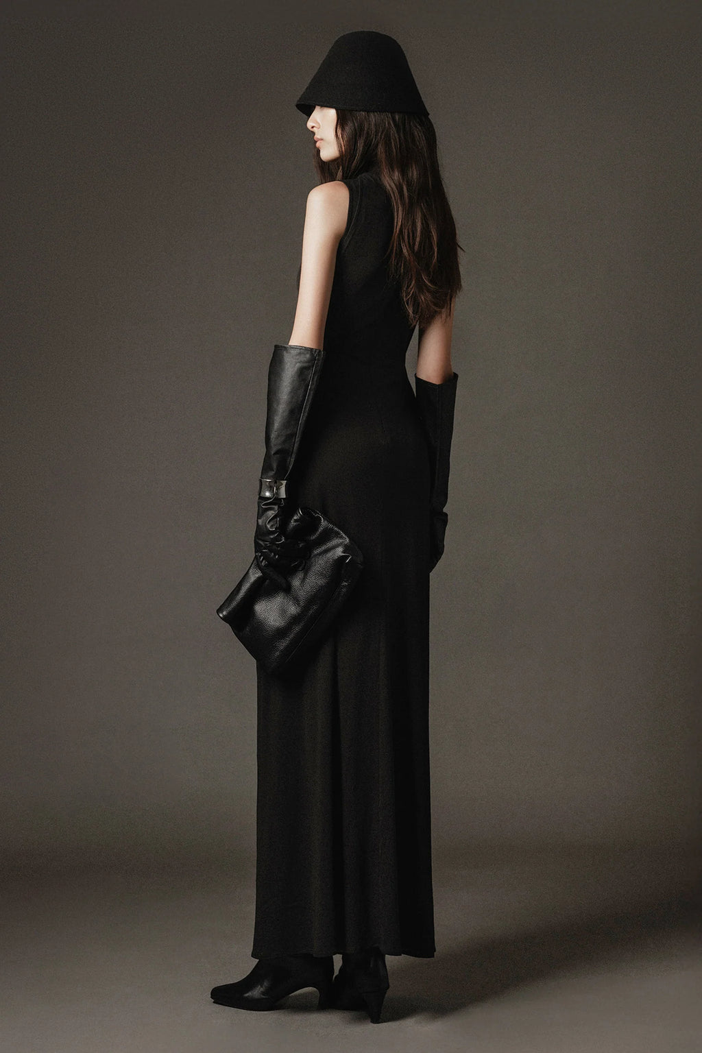 Clair Sleeveless Draped Maxi Dress