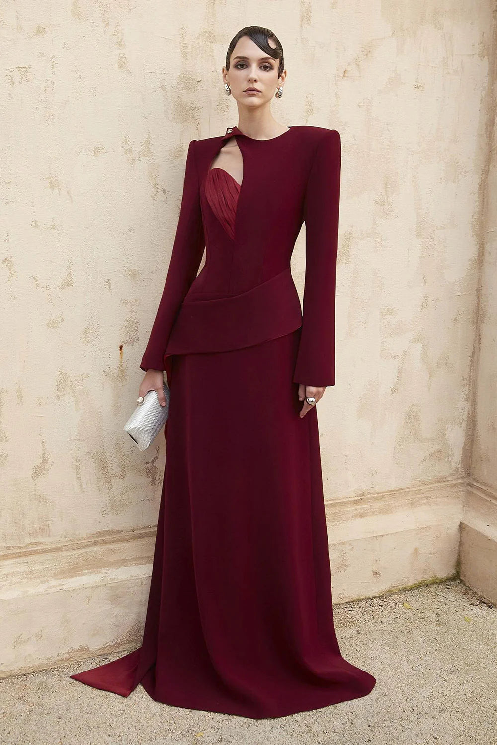 Elenor II Sheath Draped Maxi Dress